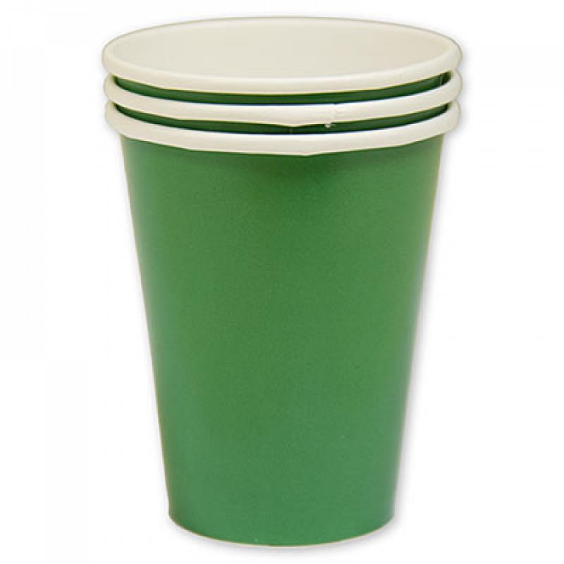 Стакан однотон Festive Green (зеленый) 8 шт/A