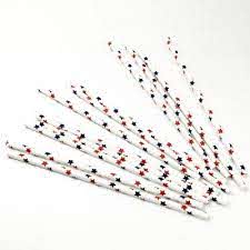 Трубочки для коктейлей Звезды разноцв 1х12 шт