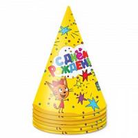 Колпаки Три Кота Желтый 6 шт