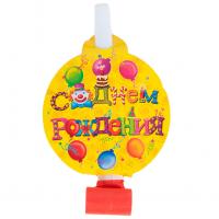 Язычок-гудок с карточкой Смайл 1х6 шт